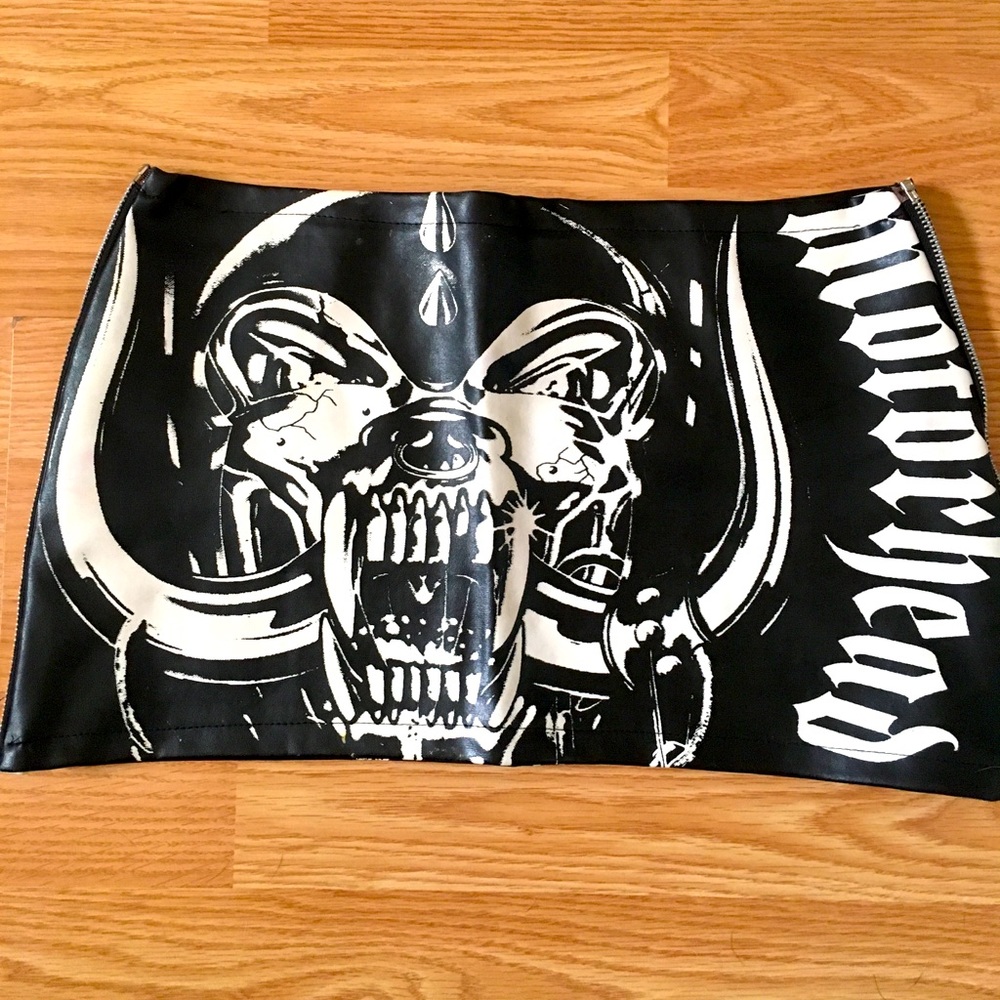 *RARE* 90s glamhead Motörhead mini skirt
